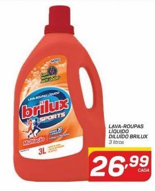 GBarbosa Lava-roupas líquido diluído brilux 3lt oferta