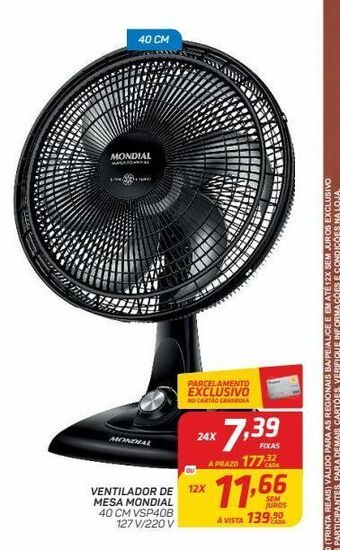 GBarbosa Ventilador de mesa mondial oferta