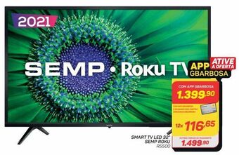 GBarbosa Smart tv led 32” semp roku oferta