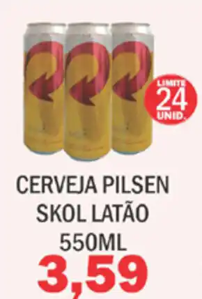 Supermercados Mendonça Cerveja Pilsen Skol Latao 550ml oferta
