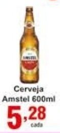 Rossi Supermercado Cerveja Amstel 600ml oferta