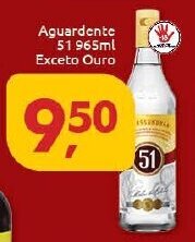 Supermercados Nori Aguardente 51 965ml Exceto Ouro oferta