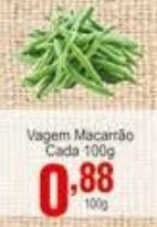 Rossi Supermercado Vagem Macarrao a cada 100g oferta