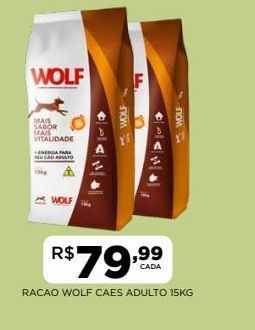 DB Supermercados Ração para cães wolf oferta