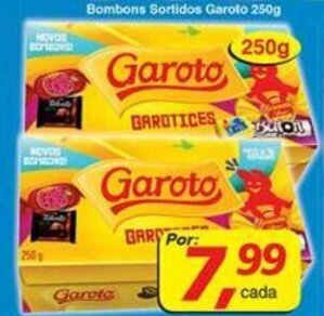 Supermercados Guanabara Bombons Sortidos Garoto 250g oferta