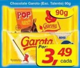 Supermercados Guanabara Chocolate Garoto 90g oferta