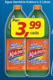 Supermercados Guanabara Agua Sanitaria Kokino's 2L oferta