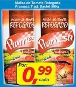 Supermercados Guanabara Molho de Tomate Refogado Pramesa Trad. Sache 300g oferta