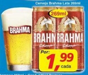Supermercados Guanabara Cerveja Brahma lata 269ml oferta