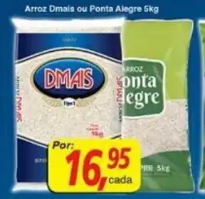 Supermercados Guanabara Arroz Dmais ou Ponta Alegre 5kg oferta