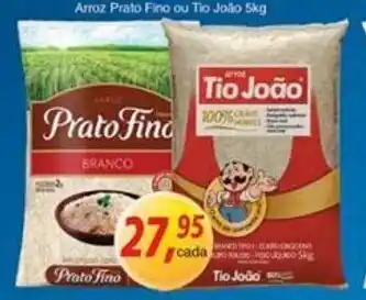 Supermercados Guanabara Arroz Prato ou Tio Joao 1kg oferta