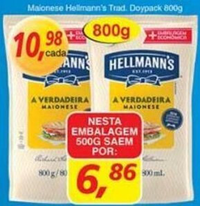 Supermercados Guanabara Maionese Hellmann's Trad. Doypack 500g oferta