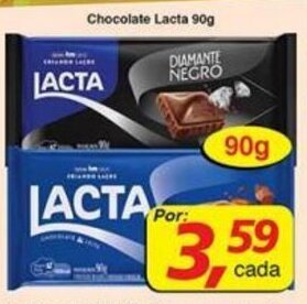 Supermercados Guanabara Chocolate Lacta 90g oferta
