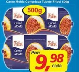 Supermercados Guanabara Carne Moida Congelada Tubete Friboi 500g oferta