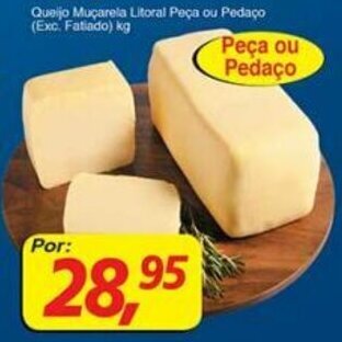 Supermercados Guanabara Queijo Mucarela Litoral peca pu pedaco 1kg oferta