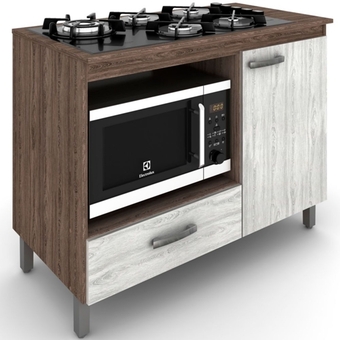 Benoit Balcão Móveis Sul Roma 4855 1 Porta 1 Gaveta com Espaço para Forno e Cooktop oferta