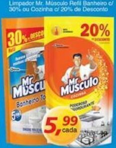 Supermercados Guanabara Limpador Mr.Musculo Refil Banheiro c/ 30% ou Cozinha c/ 20% de Desconto oferta
