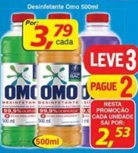 Supermercados Guanabara Desinfetante Omo 500ml oferta