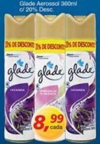Supermercados Guanabara Glade Aerossol 360ml c/20% Desc. oferta