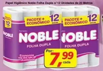 Supermercados Guanabara Papel Higiénico Noble Folha Dupla 20m Neutro c/ 12 rolos oferta