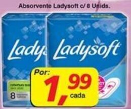 Supermercados Guanabara Absorvente Ladysoft c/ 8 unids oferta