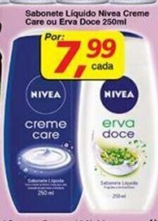 Supermercados Guanabara Sabonete Liquido Nivea Creme Care ou Erva Doce 250ml oferta
