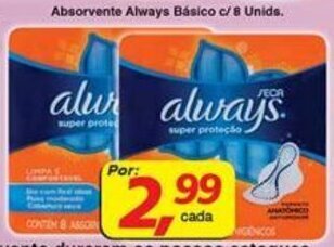 Supermercados Guanabara Absorvente Always Basico c/ 8und oferta
