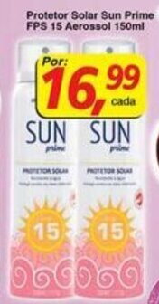 Supermercados Guanabara Protetor Solar Sun Prime FPS 15 Aerossol 150ml oferta