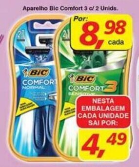 Supermercados Guanabara Aparelho Bic Comfort 3 c/ 2 unids. oferta