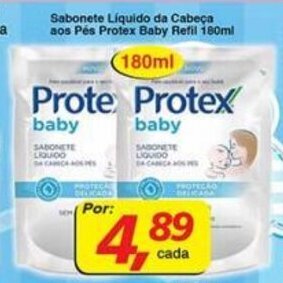 Supermercados Guanabara Sabonete Liquido da Cabeca aos Pes Protex Baby Refil 180ml oferta