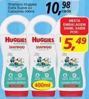 Supermercados Guanabara Shampoo Huggies Extra Suave ou Camomilla 200ml oferta