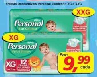 Supermercados Guanabara Fraldas Descartaveis Personal Jumbinho XG oferta