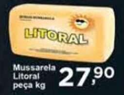Rossi Supermercado Mussarela Litoral peca 1kg oferta
