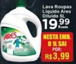 Rossi Supermercado Lava roupas Liquido Ares Diluido 1L oferta