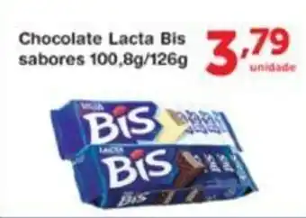 Roldão Chocolate Lacta Bis 100.8g 126g oferta
