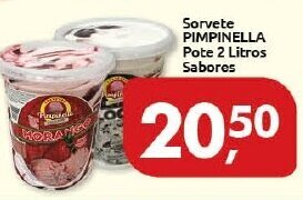Supermercados Nori Sorvete Pimpinella pote 2L sabores oferta