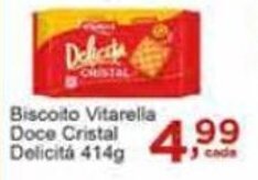 Rossi Supermercado Biscoito Vitarella Doce Cristal Delicita 414g oferta
