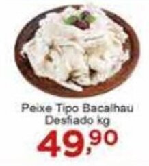 Rossi Supermercado Peixe tipo Bacalhau Desfiado 1kg oferta