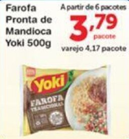 Roldão Farofa Pronta de Mandioca Yoki 500g oferta
