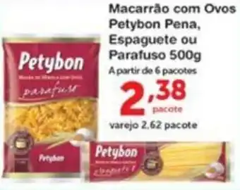 Roldão Macarrao com Ovos Petybom Pena, Espaguete ou parafuso 500g oferta