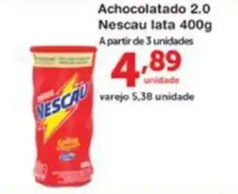 Roldão Achocolatado 2.0 Nescau lata 400g oferta