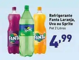 Supermercado Lavapés Refrigerante Fanta Laranja Uva Ou Sprite 2L oferta