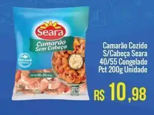 Mart Minas Camarão cozido s/cabeça seara 40/55 congelado pct 200g oferta