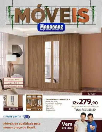 Guarda roupa com espelhos