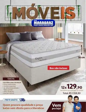 Marabraz Colchão casal de molas oferta