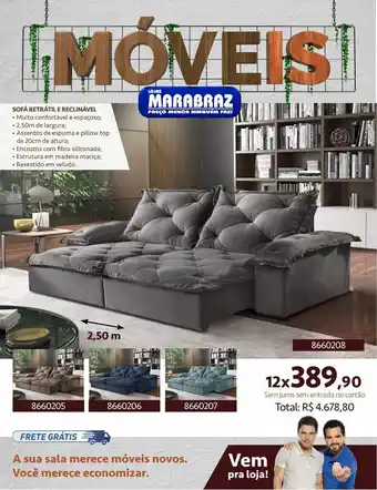 Sofá retratil reclinável