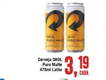 Rede Economia Cerveja Skol Puro Malte Latão 473ml oferta