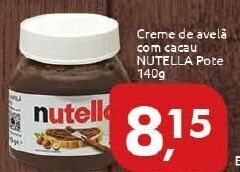 Supermercados Nori Creme de Avela com Cacau Nutella pote 140g oferta