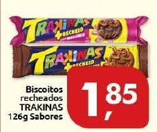 Biscoitos recheados Trakinas 126g sabores