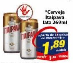 Vencedor Atacadista Cerveja Itaipava lata 269ml oferta